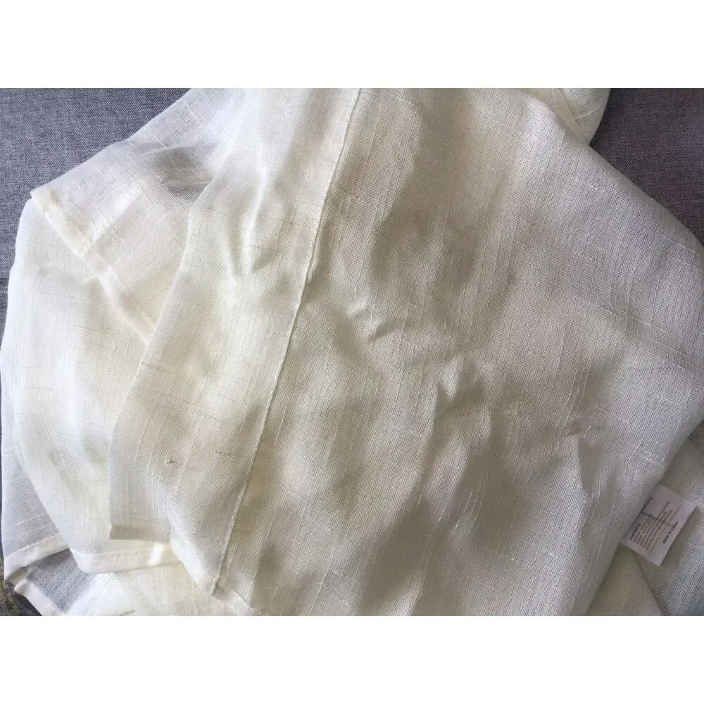 2 Sheer Cream Curtain Panels